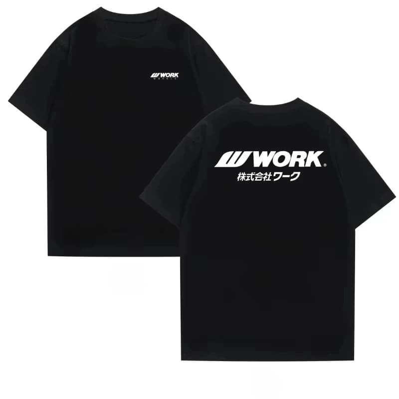 2025 Summer WORK Short Sleeve T-shirt Classic Wheel Racing Sponsor Clothing RIM Car Fashion Modified Car T-shirt Meister Shirt
