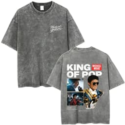 Washed Vintage Michael Jackson Music Album Eyes Graphic T-shirt Men Women Retro Gothic Rock T Shirts Oversized Short Sleeve Tops