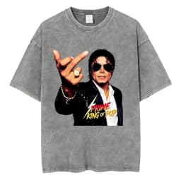 Washed Vintage Michael Jackson Music Album Eyes Graphic T-shirt Men Women Retro Gothic Rock T Shirts Oversized Short Sleeve Tops
