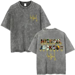 Washed Vintage Michael Jackson Music Album Eyes Graphic T-shirt Men Women Retro Gothic Rock T Shirts Oversized Short Sleeve Tops