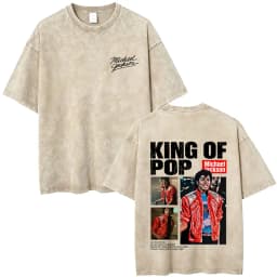 Washed Vintage Michael Jackson Music Album Eyes Graphic T-shirt Men Women Retro Gothic Rock T Shirts Oversized Short Sleeve Tops