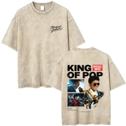 Washed Vintage Michael Jackson Music Album Eyes Graphic T-shirt Men Women Retro Gothic Rock T Shirts Oversized Short Sleeve Tops