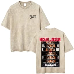 Washed Vintage Michael Jackson Music Album Eyes Graphic T-shirt Men Women Retro Gothic Rock T Shirts Oversized Short Sleeve Tops