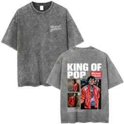 Washed Vintage Michael Jackson Music Album Eyes Graphic T-shirt Men Women Retro Gothic Rock T Shirts Oversized Short Sleeve Tops