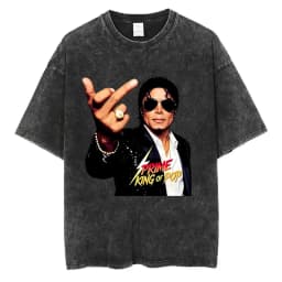 Washed Vintage Michael Jackson Music Album Eyes Graphic T-shirt Men Women Retro Gothic Rock T Shirts Oversized Short Sleeve Tops