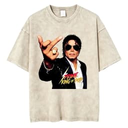 Washed Vintage Michael Jackson Music Album Eyes Graphic T-shirt Men Women Retro Gothic Rock T Shirts Oversized Short Sleeve Tops