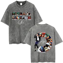 Washed Vintage Michael Jackson Music Album Eyes Graphic T-shirt Men Women Retro Gothic Rock T Shirts Oversized Short Sleeve Tops