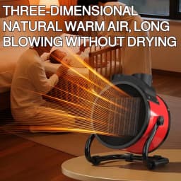 Portable 2000W Space Heater with Fan 2 Heat Settings Adjustable Thermostat Fan Mode Tip Over Overheat Protection for Indoor