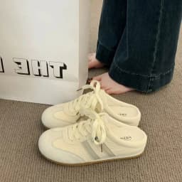 Women Fashion Slippers 2026 Summer Trend Casual Comfort Platform Flats Mules Slippers Lace-Up Non Slip Outdoor Female Slippers