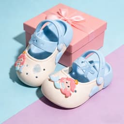 Kids Girls Mermaid Cartoon Clogs, Princess Non-Slip Quick Dry Breathable Summer Beach Casual Slippers