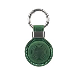 Vintage Crazy Horse Leather AirTag Keychain, Genuine Leather Case for Apple AirTag, Retro Protective Tracker Cover for Luggage