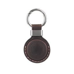 Vintage Crazy Horse Leather AirTag Keychain, Genuine Leather Case for Apple AirTag, Retro Protective Tracker Cover for Luggage