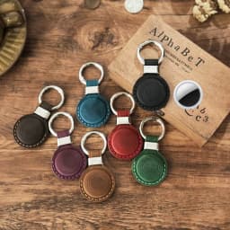 Vintage Crazy Horse Leather AirTag Keychain, Genuine Leather Case for Apple AirTag, Retro Protective Tracker Cover for Luggage