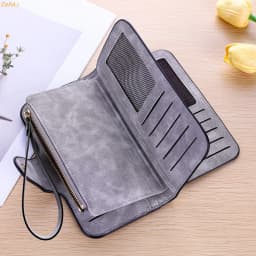 2D A White Puppy Maltese Dog Women Wallet Leather Wallets For Woman Long Zipper Large Ladies Clutch Bag Female Purse Card Holder