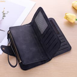 2D A White Puppy Maltese Dog Women Wallet Leather Wallets For Woman Long Zipper Large Ladies Clutch Bag Female Purse Card Holder