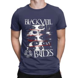 BLACK VEIL BRIDES BAND LOGO Funny 100% Cotton T-Shirt BLACK VEIL BRIDES Tops Tees For Men