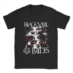 BLACK VEIL BRIDES BAND LOGO Funny 100% Cotton T-Shirt BLACK VEIL BRIDES Tops Tees For Men