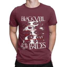 BLACK VEIL BRIDES BAND LOGO Funny 100% Cotton T-Shirt BLACK VEIL BRIDES Tops Tees For Men