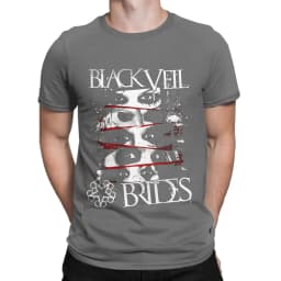 BLACK VEIL BRIDES BAND LOGO Funny 100% Cotton T-Shirt BLACK VEIL BRIDES Tops Tees For Men