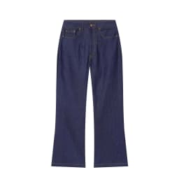 BSAY 2026 New Women's Denim Two Piece Set Puff Sleeve U-neck Blouse High Waist Wide Leg Jeans Casual Daily Wear Suit