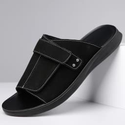 New Men's Slip-On Sandals with Magic Tape Outdoor Anti-Slip Soft Bottom Flat Slippers Versatile Comfortable Summer Shoes-1102