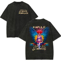 Vintage Washed Karol G Tropicoqueta Tour 2026 T-shirts Men Women Fashion Pop Music T Shirt Summer Casual Loose Cotton T-shirt