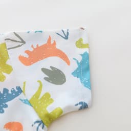 Summer Cartoon Dinosaur Full-Print Turtleneck Romper for Male Infants with Hat - Soft Cotton Unisex Baby Outfit