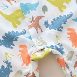 Summer Cartoon Dinosaur Full-Print Turtleneck Romper for Male Infants with Hat - Soft Cotton Unisex Baby Outfit