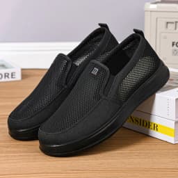 Summer Breathable Men's Mesh Shoes, One Foot Cloth Shoes, Anti Slip Soft Soled Casual Shoes