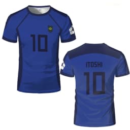 ISAGI 3D Print Sports Quick-dry Breathable Men T-Shirt Anime Cosplay Harajuku Football Team Training Parent-child Short Sleeve