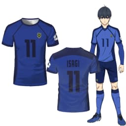 ISAGI 3D Print Sports Quick-dry Breathable Men T-Shirt Anime Cosplay Harajuku Football Team Training Parent-child Short Sleeve