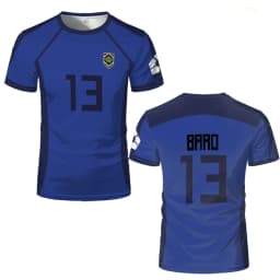 ISAGI 3D Print Sports Quick-dry Breathable Men T-Shirt Anime Cosplay Harajuku Football Team Training Parent-child Short Sleeve