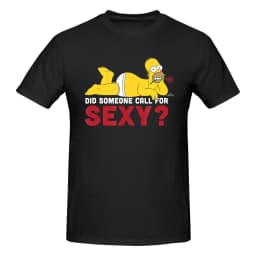 1 Piece Sexy Novelty 100% Cotton T-Shirt Homer Simpsons Tees Tops For Men