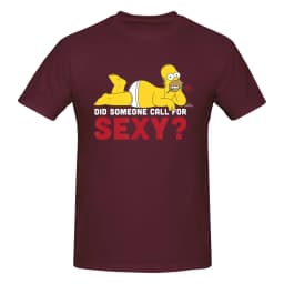 1 Piece Sexy Novelty 100% Cotton T-Shirt Homer Simpsons Tees Tops For Men