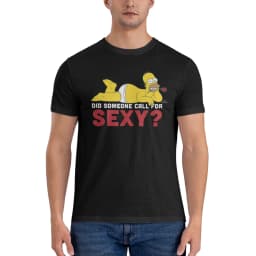 1 Piece Sexy Novelty 100% Cotton T-Shirt Homer Simpsons Tees Tops For Men