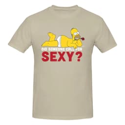 1 Piece Sexy Novelty 100% Cotton T-Shirt Homer Simpsons Tees Tops For Men
