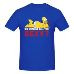 1 Piece Sexy Novelty 100% Cotton T-Shirt Homer Simpsons Tees Tops For Men