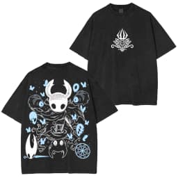 Hollow Knight Silksong Unisex Washed T-Shirt Streetwear Oversized Men Women Short Sleeve Casual Cotton Soft Female Male Lothing
