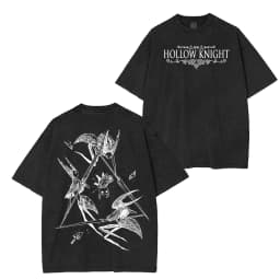 Hollow Knight Silksong Unisex Washed T-Shirt Streetwear Oversized Men Women Short Sleeve Casual Cotton Soft Female Male Lothing