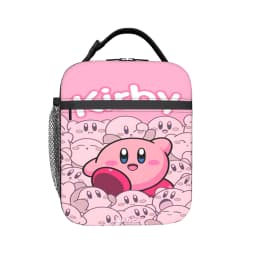 pink kirbys funny game Thermal Insulated Lunch Bag for Picnic Portable Bento Box Men Women Cooler Thermal Lunch Boxes