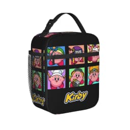 pink kirbys funny game Thermal Insulated Lunch Bag for Picnic Portable Bento Box Men Women Cooler Thermal Lunch Boxes
