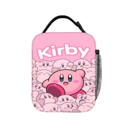 pink kirbys funny game Thermal Insulated Lunch Bag for Picnic Portable Bento Box Men Women Cooler Thermal Lunch Boxes