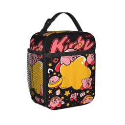 pink kirbys funny game Thermal Insulated Lunch Bag for Picnic Portable Bento Box Men Women Cooler Thermal Lunch Boxes