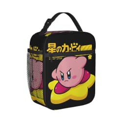 pink kirbys funny game Thermal Insulated Lunch Bag for Picnic Portable Bento Box Men Women Cooler Thermal Lunch Boxes