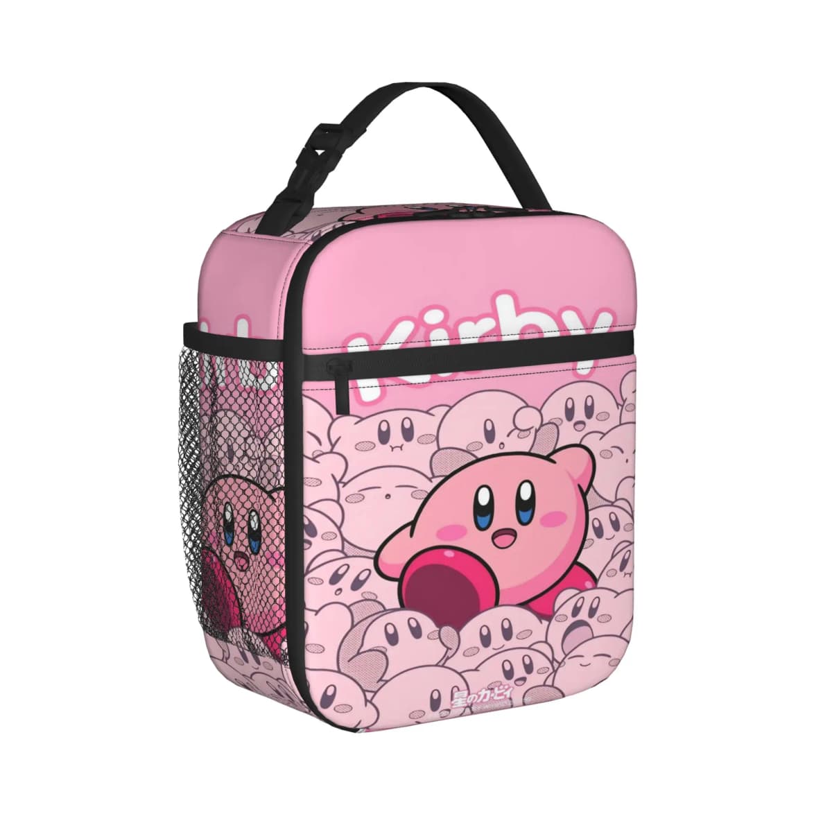 pink kirbys funny game Thermal Insulated Lunch Bag for Picnic Portable Bento Box Men Women Cooler Thermal Lunch Boxes