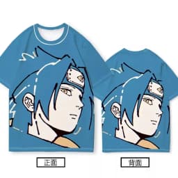 Bandai Anime Naruto Sasuke Naruto Kakashi Quick Drying Breathable and Comfortable Parent Child Short Sleeved T-shirt