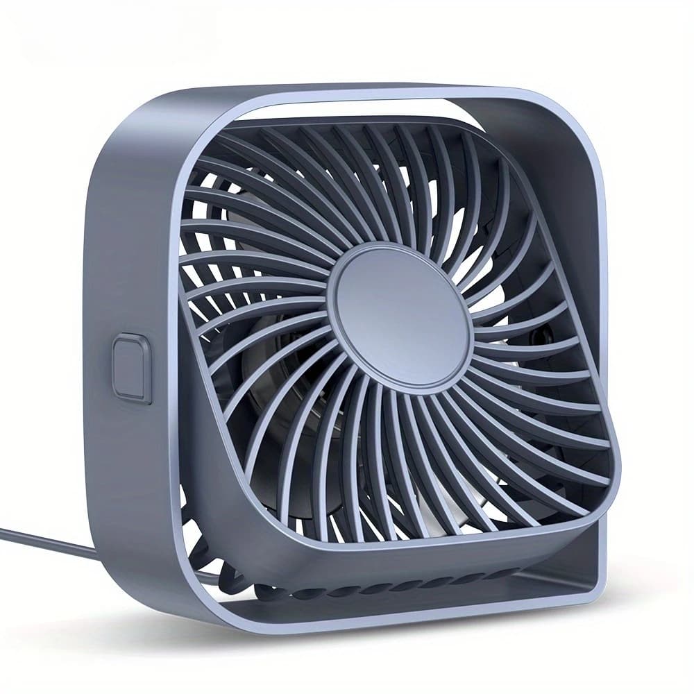 USB Desktop Small Fan Mini Desktop Ultra Quiet 3-Speed Adj High Power Removable Fan for Office Outdoor Library Dormitory