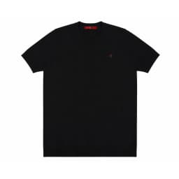 CH Embroidered Solid Color Short Sleeve Knit T Shirt Men Crew Neck Regular Fit All Match Soft Touch Casual Daily Tops