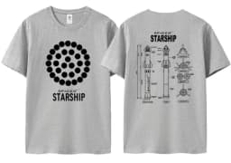 Musk T-shirt SPACE X Short Sleeve Top Men's Space Exploration Mars Rocket Starship Launch Powerful Engine Summer T Shirt