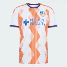 FC Cincinnati Away Jersey 2026 Men's Soccer Shirt Mercy Health Sponsor MLS Football Jerseys Fan Version White Orange Family Kids